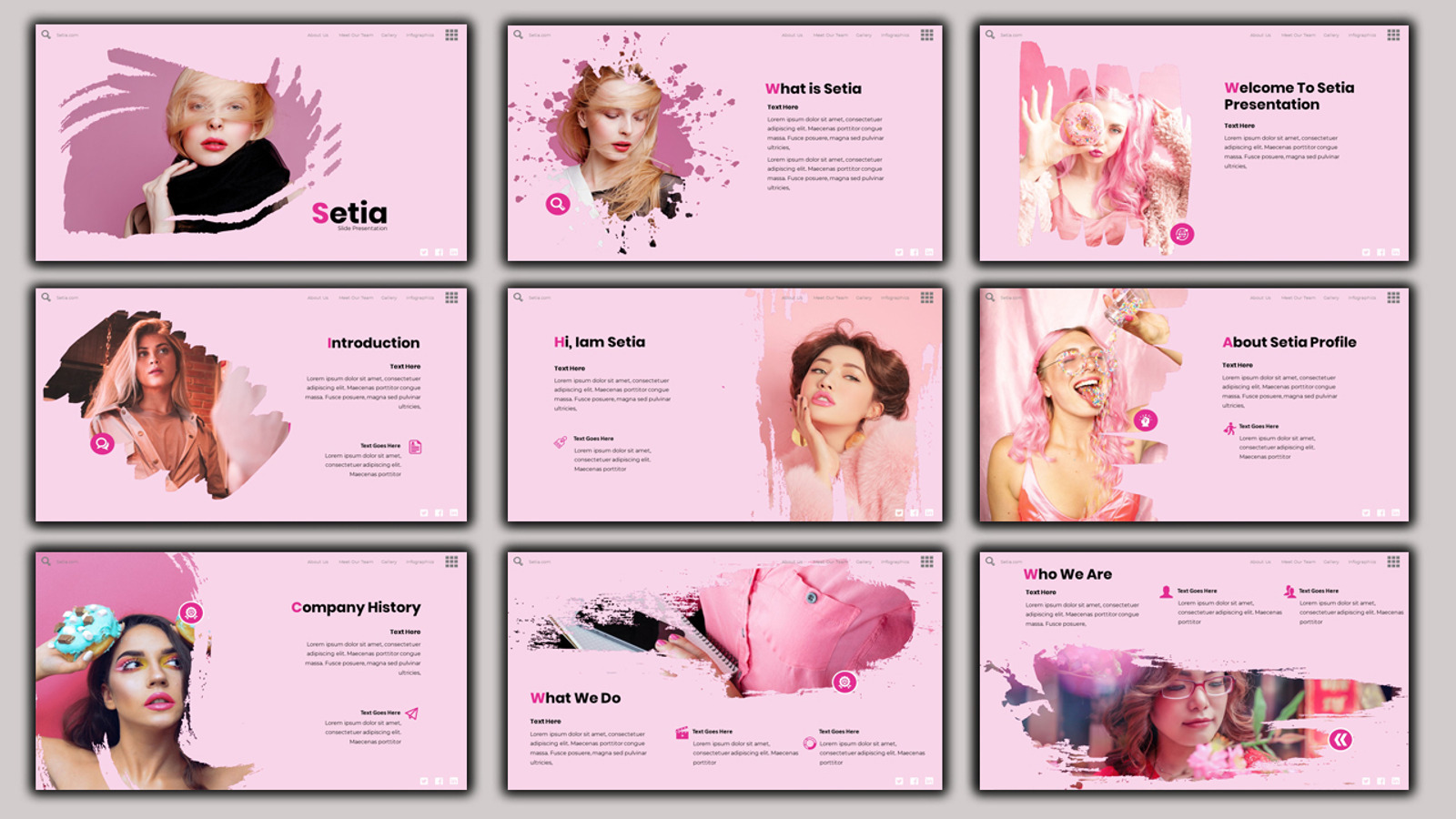 Setia - Beauty Presentation PowerPoint template
